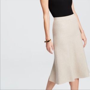 ANN TAYLOR Natural A-line Sweater Skirt Midi XS